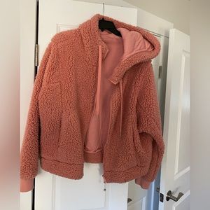 Zella Farrah Hooded Fleece Jacket Size M